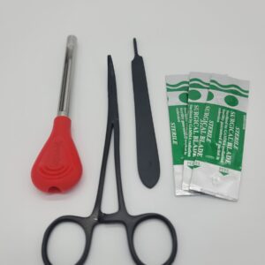 Lab tools; forceps, scalpel and blades