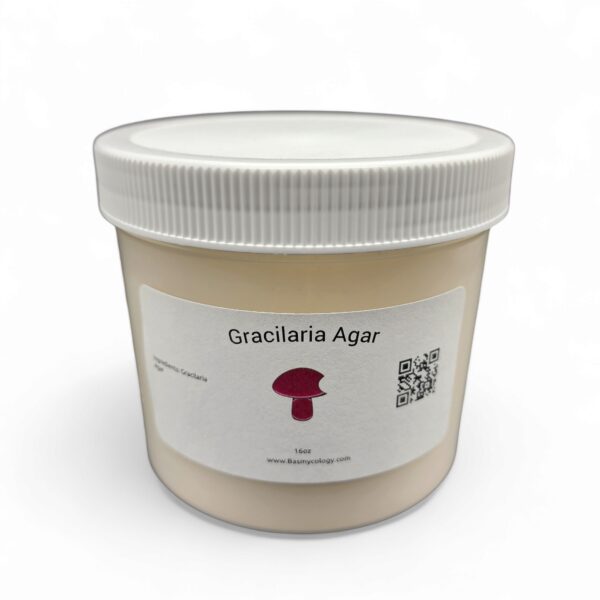 Gracilaria Agar powder one pound container with label