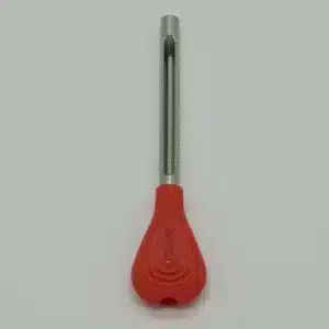 Agar Corer with red handle used to core mycelium during lab work