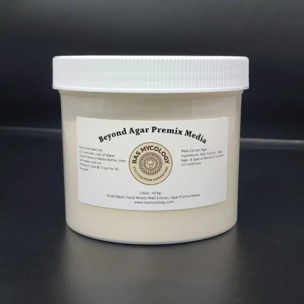Beyond Agar premix media one pound container with label