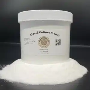 Liquid culture premix media one pound container with label