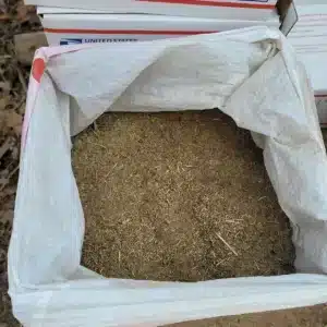 Box of shredded Manure used for substrate